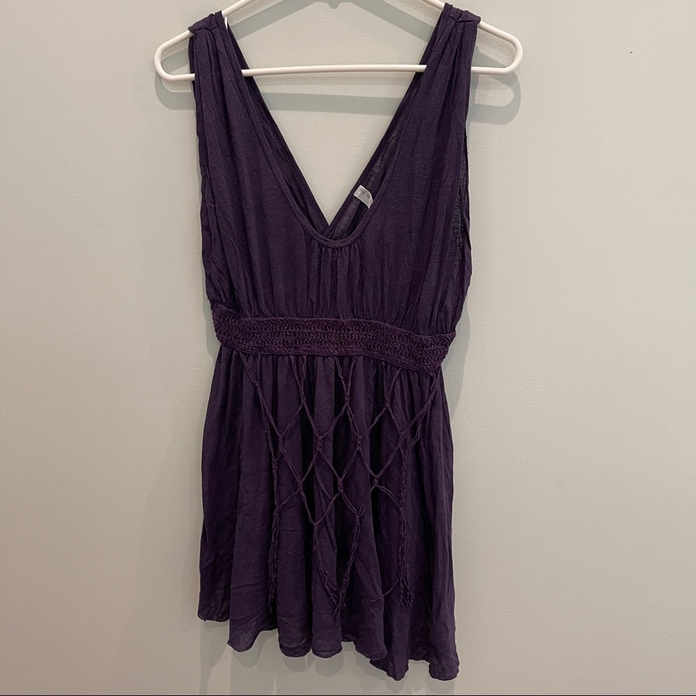 Free people New Romantics purple goddess mini dress